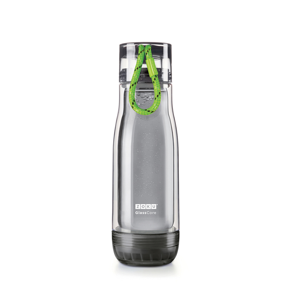 Core Bottle Everyday 475ML Glass Black Zoku